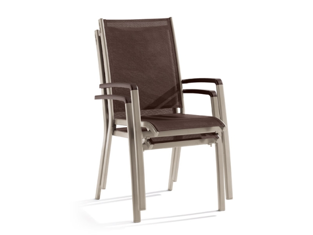 Sieger Bodega Stapelsessel, Aluminium graphit