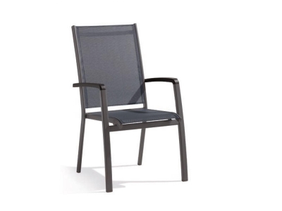 Sieger Bodega Stapelsessel, Aluminium eisengrau