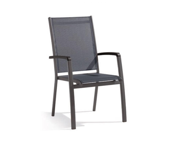 Sieger Bodega Stapelsessel, Aluminium eisengrau