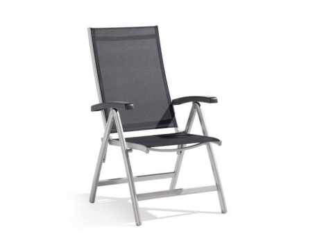 Sieger Bodega Klappsessel Aluminium graphit 6-fach verstellbar