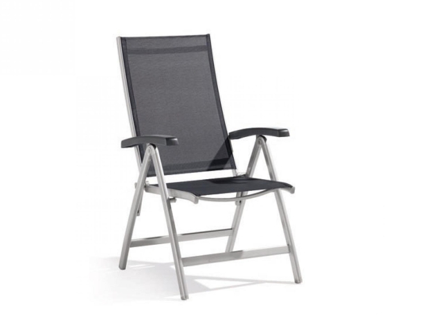 Sieger Bodega Klappsessel Aluminium graphit 6-fach verstellbar