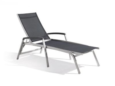 Sieger Bodega Stapel-Liege, Aluminium graphit, klappbar, rollbar