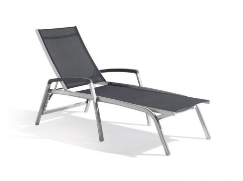 Sieger Bodega Stapel-Liege, Aluminium graphit, klappbar, rollbar