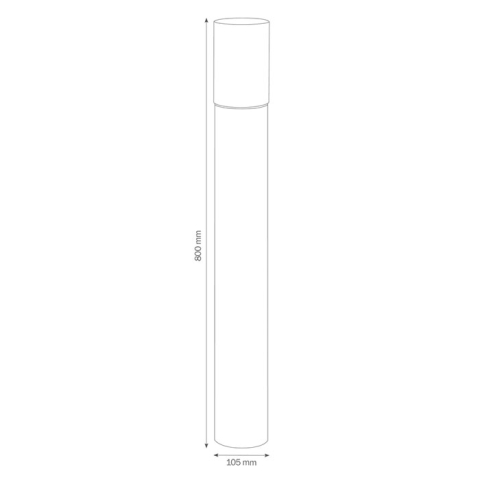 LCD Standleuchte 5101 Edelstahl