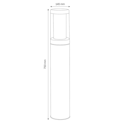 LCD Standleuchte 1256 Edelstahl