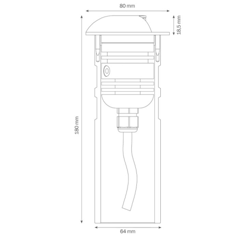LCD Einbaustrahler 1465LED Graphit