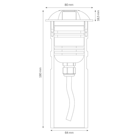 LCD Einbaustrahler 1467LED Graphit