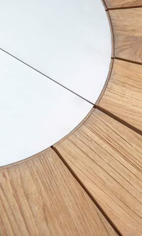 Zebra Gartenm�bel-Set Catax recyceltem Teak - Rovex stripe