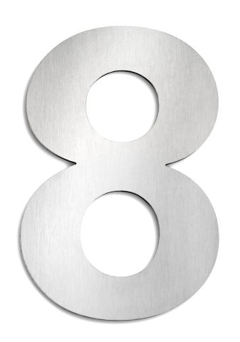 CMD Hausnummer gro� 8 Edelstahl
