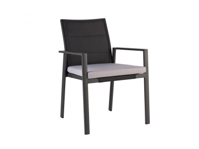 Niehoff Nancer Armlehnsessel inkl. Sitzkissen, stapelbar, Aluminium anthrazit