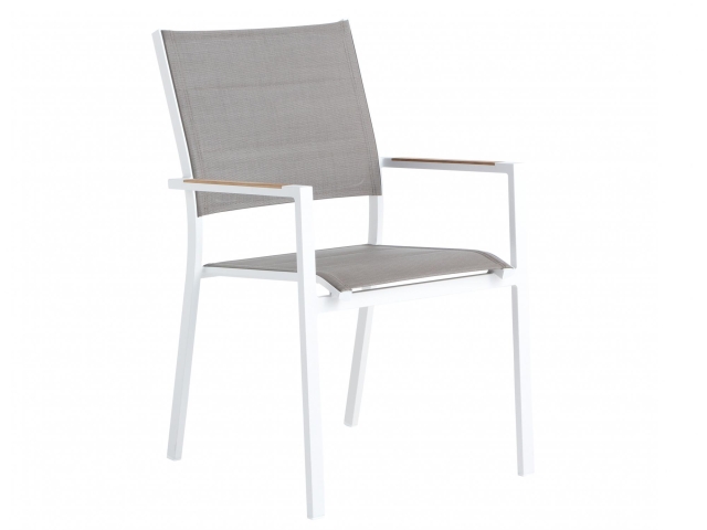 Niehoff Nantes Armlehnstuhl, Aluminium wei� stapelbar