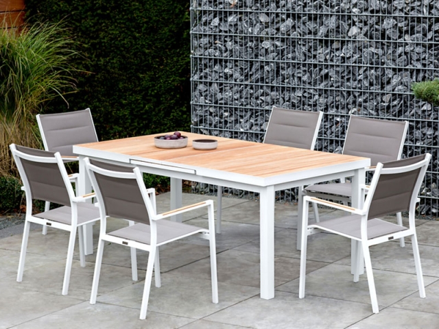 Niehoff Nantes Armlehnstuhl, Aluminium wei� stapelbar