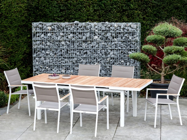 Niehoff Nantes Armlehnstuhl, Aluminium wei� stapelbar