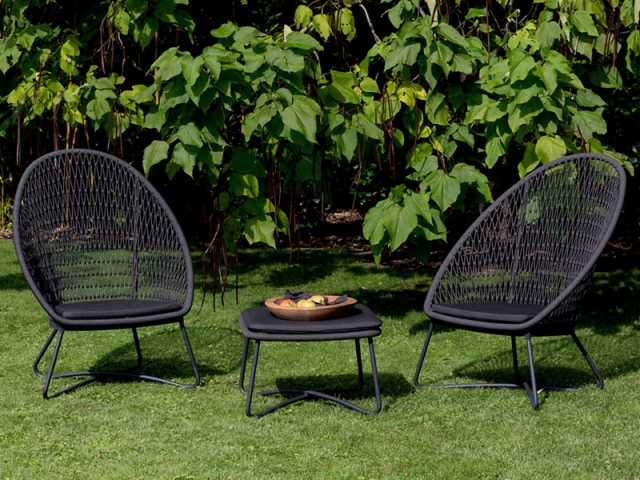 Niehoff Kuta Lounge-Sessel inkl. Kissen, Sitzschale Kodelflechtung