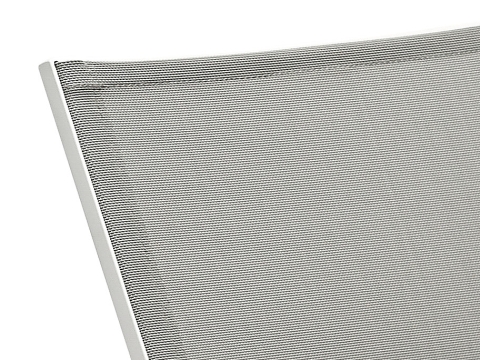 Zebra Bee Sessel Aluminium wei� mit Teak-Armlehnen