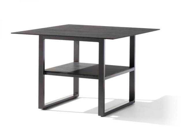 Sieger Havanna Diningtisch 105x105x67 Alu eisengrau, Tischplatte HPL Schiefer