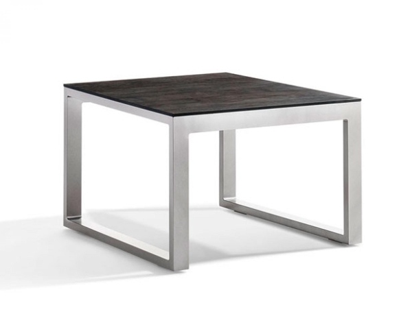 Sieger Loungetisch 60x60x44cm graphit - Tischplatte HPL schiefer