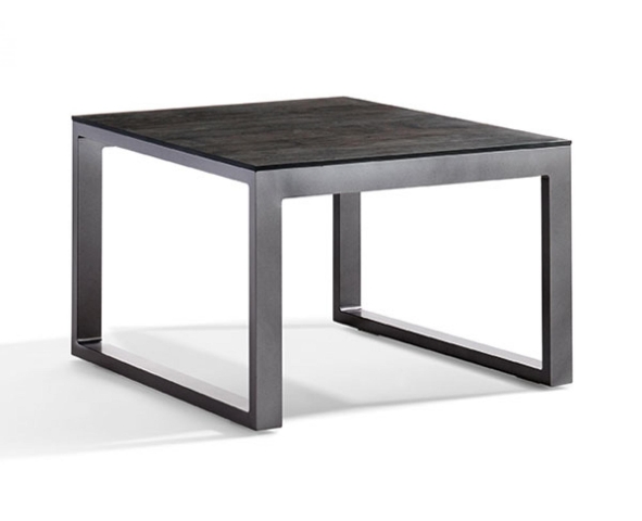 Sieger Loungetisch 60x60x44cm eisengrau, Tischplatte HPL eisengrau