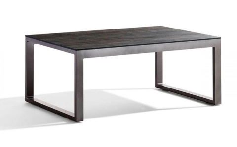 Sieger Loungetisch 105x70x44cm eisengrau, Tischplatte HPL schiefer