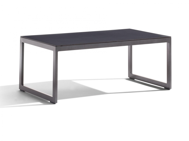 Sieger Loungetisch 110x60x44cm eisengrau, Tischplatte Spraystone eisengrau