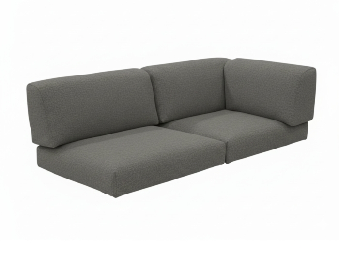 Zebra Belvedere 2-Sitzer, Lehne rechts Kissen-Set 3672 Tuva medium grey