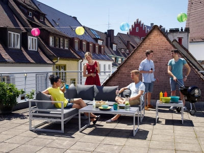 Sieger Melbourne Loungeset-1 Aluminium 5-teilig