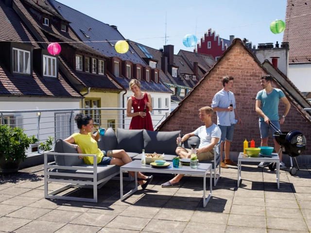 Sieger Melbourne Loungeset-1 Aluminium 5-teilig