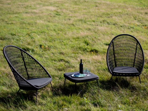 Niehoff Kuta Hocker 50x50cm mit Kissen