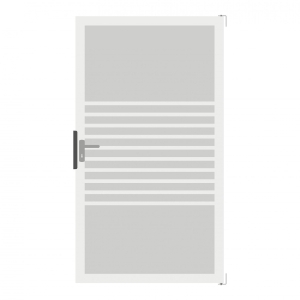 Groja Ambiente Glastor DIN links 100x180cm Streifen-Rahmen EV1