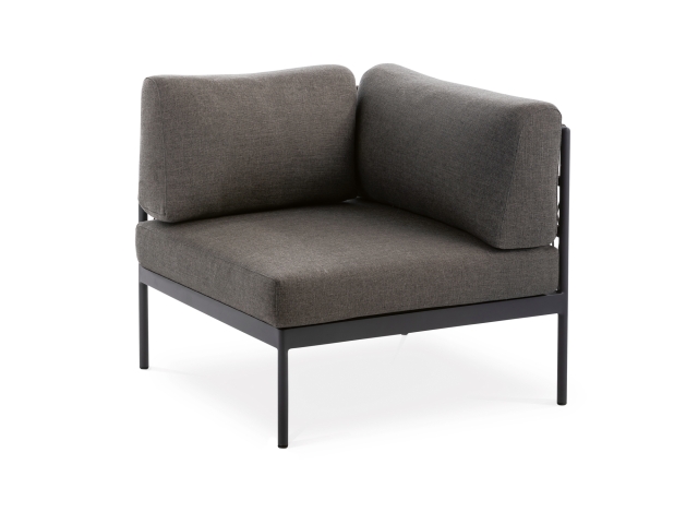 Niehoff Azuri Lounge Eckmodul Aluminium anthrazit 80x80cm inkl. Polster