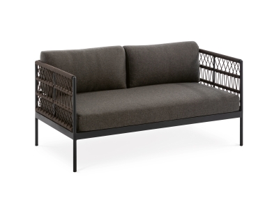 Niehoff Azuri Lounge 2er-Sofa Aluminium anthrazit inkl. Polster 145cm