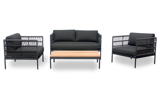 Niehoff Azuri Loungesessel Alumium anthrazit inkl. Polster