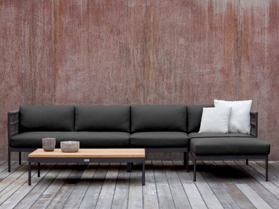 Niehoff Gartenm&ouml;bel Loungegarnitur Azuri 1, Aluminium anthrazit 5-teilig