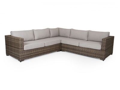 Brafab Ninja Loungegruppe 252x252cm , Geflecht New Rustic, inkl. Kissen