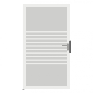 Groja Ambiente Glastor DIN rechts 100x180cm Streifen-Rahmen EV1