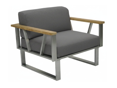 Zebra Belvedere Lounge Sessel Set - inkl. Kissen Tuva medium grey