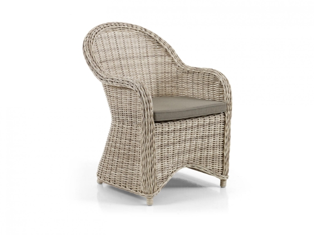 Brafab Paulina Diningsessel, Geflecht Beige, inkl. Kissen