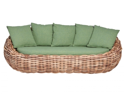 Apple Bee Cocoon Lounge Sofa Gr&uuml;n inkl. Kissen 236x130x92cm