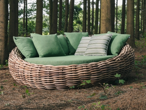 Apple Bee Cocoon Daybed Gr�n inkl. Kissen 220x220x92cm