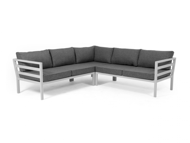 Brafab Weldon Loungeset 226x226cm, Aluminium wei�, inkl. Polster
