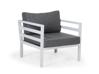 Brafab Weldon Loungesessel, Aluminium wei&szlig;, inkl. Polster