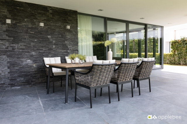 Apple Bee Milou Tisch Teak Antique schwarz 240x100cm