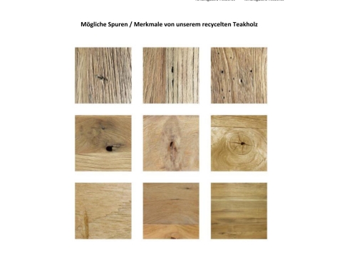 Zebra Linax Ausziehtisch 220-280x100cm recyceltes Teak