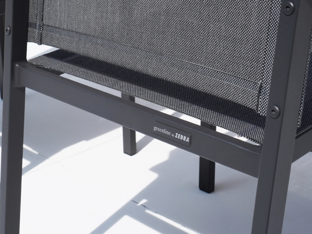 Zebra Alex Stapelsessel Ebony-Grey Aluminium graphit