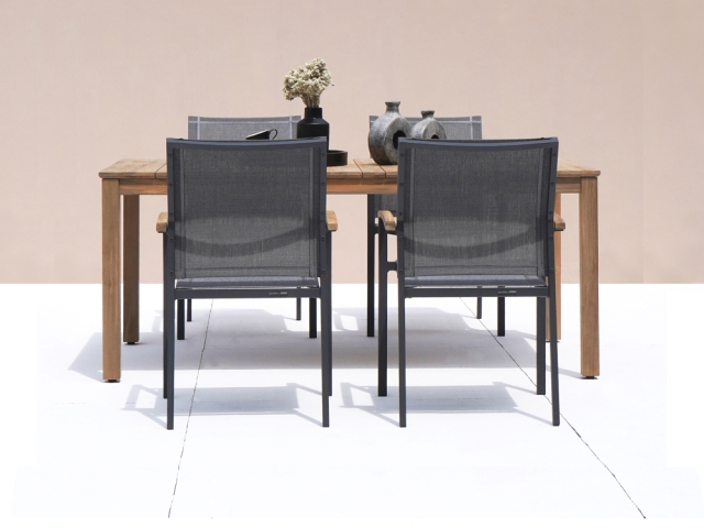 Zebra Alex Stapelsessel Ebony-Grey Aluminium graphit