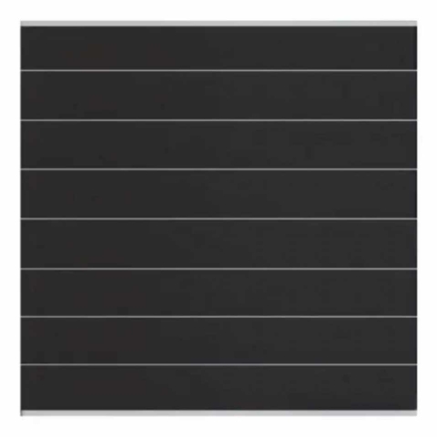 Elephant Steckzaun Modular EVO 180 WPC anthrazit, Leiste Silber 180x174cm