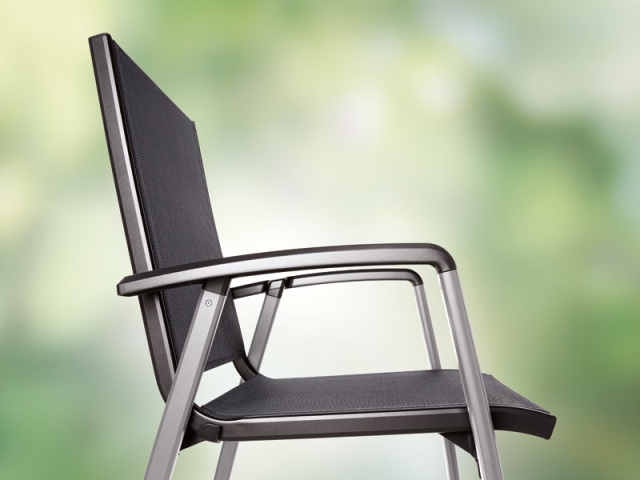 Sieger Salerno Stapelsessel Aluminium eisengrau