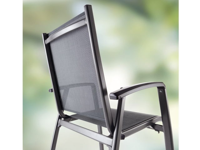 Sieger Salerno Stapelsessel Aluminium graphit