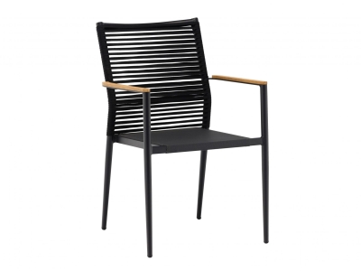 Zebra Spider Stapelsessel Aluminium graphit Rope anthrazit inkl. Kissen