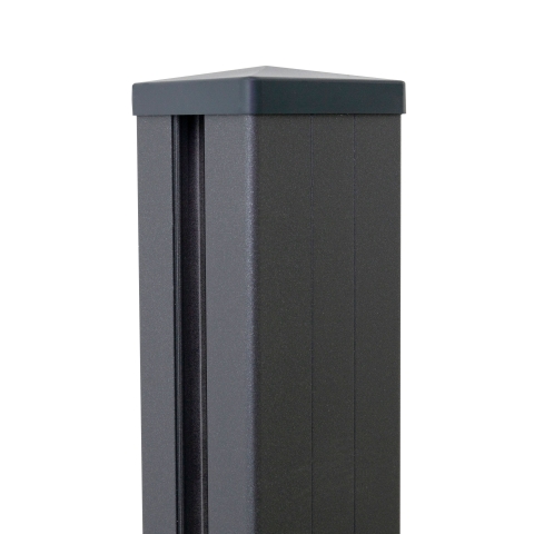GrojaLumino Pfosten 7x7x240cm - anthrazit inkl. Kappe